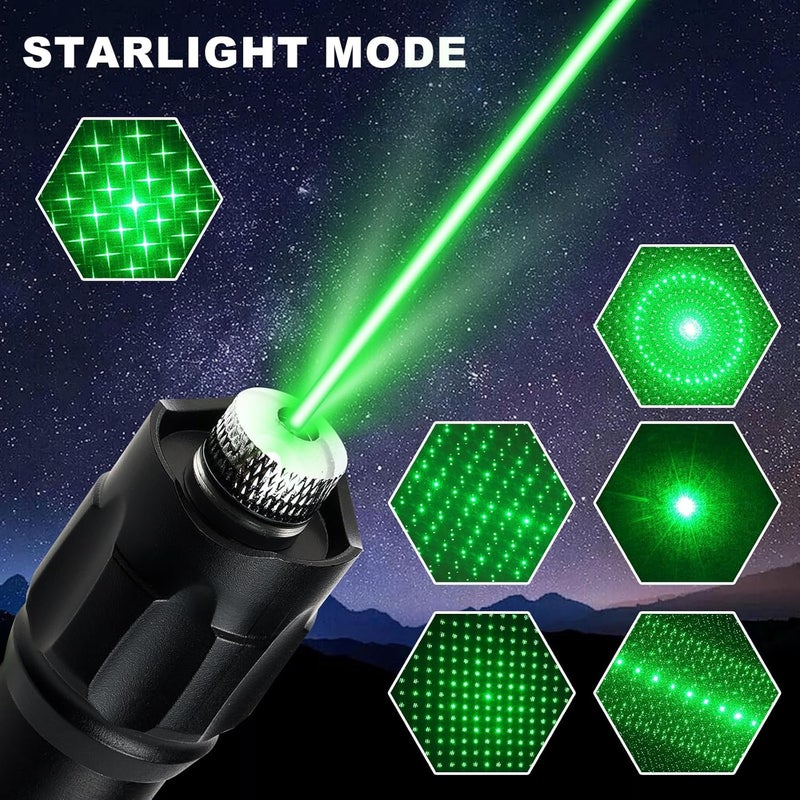 JAMHER Green Laser Pointer High Power, Tactical Long Range Laser, Rechargeable Laser, Adjustable Focus Laser with Carrying Case (Green Light) - Image 4